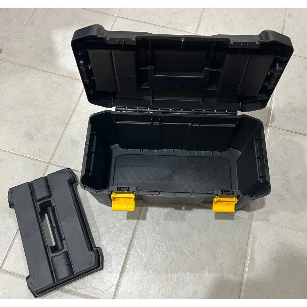 Stanley Essential 19 Inch Plastic Tool Box with Removable Tray STST19331 Black - Picture 6 of 10